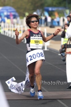 Mai Tagami feiert den größten Sieg ihrer Karriere in Athen. © www.photorun.net 