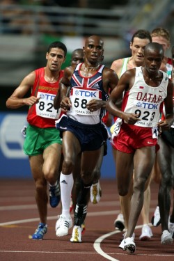 Mo Farah (Mitte) ist der Topfavorit über 10.000 m. © www.photorun.net