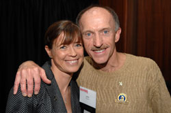 Jack Fultz und Uta bei der Dana-Farber Marathon Challenge Pasta-Party am Vorabend des diesjährigen Boston-Marathons. © privat