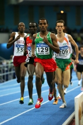 Kenenisa Bekele gefolgt von Kipchoge, Shaheen und Craigg. © Jiro Mochizuki / Photo Run