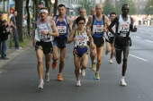 Mizuki Noguchi beim letztjährigen Berlin-Marathon. © Victah Sailer
