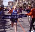 Uta beim Kids Run des Boston-Marathons 2005. © Jim Davis