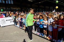 Uta had a great time with the kids at last year’s Bambini Run. © PetkoBeier.de