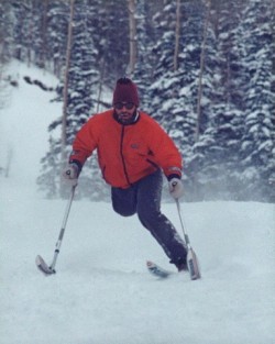 Jothys Kampf gegen den Krebs inspirierte ihn dazu seinem Herzenswunsch zu folgen: soviel Skifahren zu können wie möglich. © Zur Verfügung gestellt von Michel Eberle