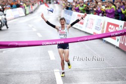 Christelle Daunay wins the marathon-gold in Zurich. © www.PhotoRun.net