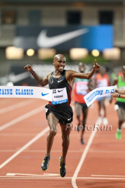 Mo Farah, hier zu sehen beim Prefontaine Classic Meeting 2011, möchte auch in London siegen. © www.PhotoRun.net