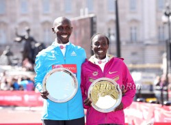 Wilson Kipsang und Edna Kiplagat. © www.PhotoRun.net