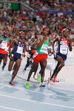 Bernard Lagat, Dejen Gebremeskel, and Mo Farah, seen here at the 2011 World Championships, will compete against each other again over 5.000 m. © www.PhotoRun.net