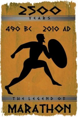 Das Logo zeigt den legendären ersten Marathonläufer. © Von AIMS und SEGAS/ACM