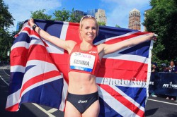 Gemma Steel, seen here at the NY Mini Marathon in 2013, celebrated in Madrid. © www.PhotoRun.net